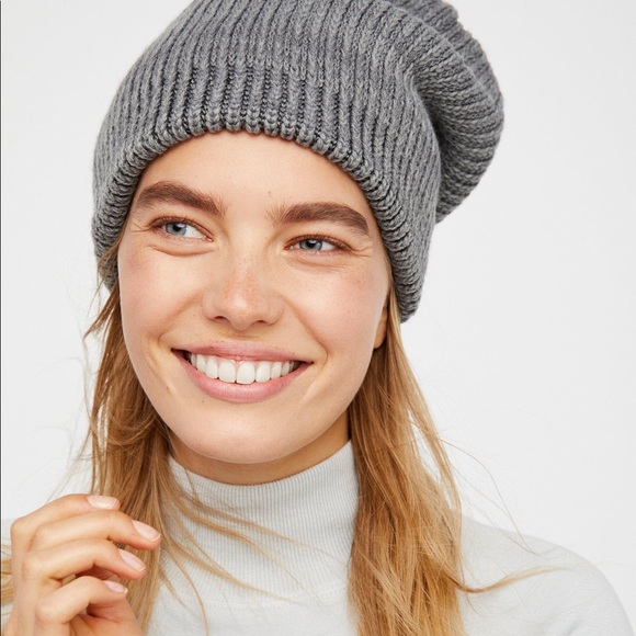 Free People Accessories - Free People All Day Every Day Slouchy Beanie Grey